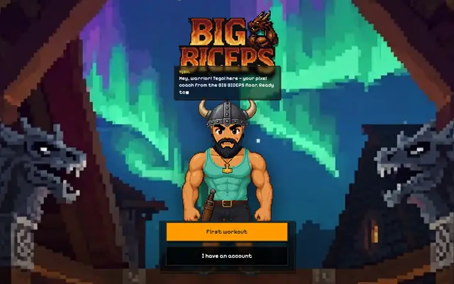 Screenshot of Big Biceps — Sign in
