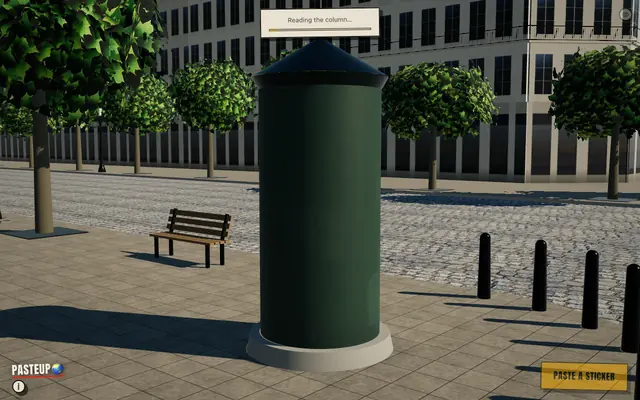 Screenshot of PasteUp — the digital advertising column