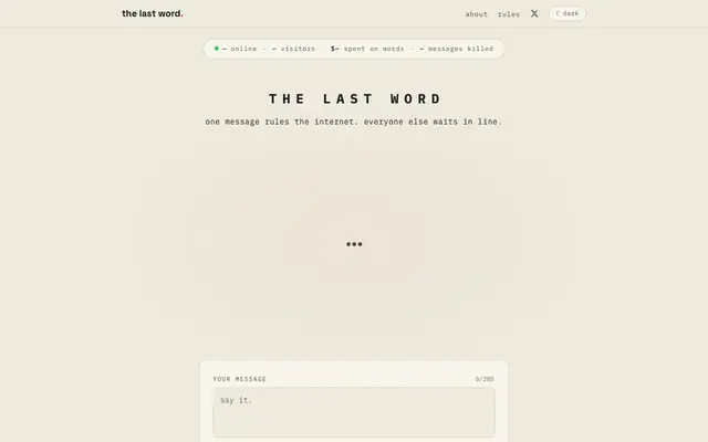 Screenshot of THE LAST WORD