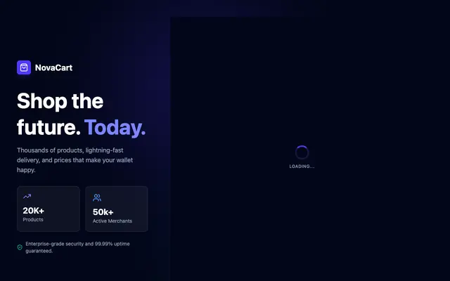 Screenshot of NovaCart