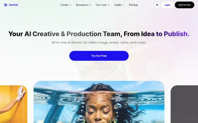 Screenshot of Free AI Video Generator: Create Amazing Videos with AI