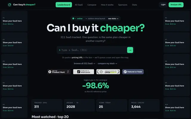 Screenshot of Can I buy it cheaper?