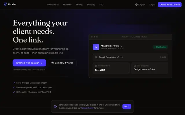 Screenshot of Zerafan — Claim your rank