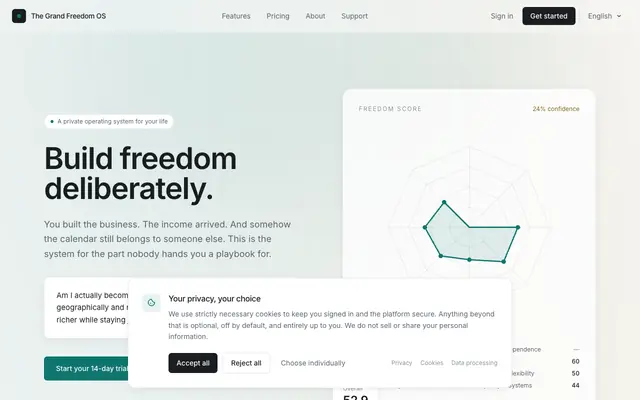 Screenshot of The Grand Freedom OS