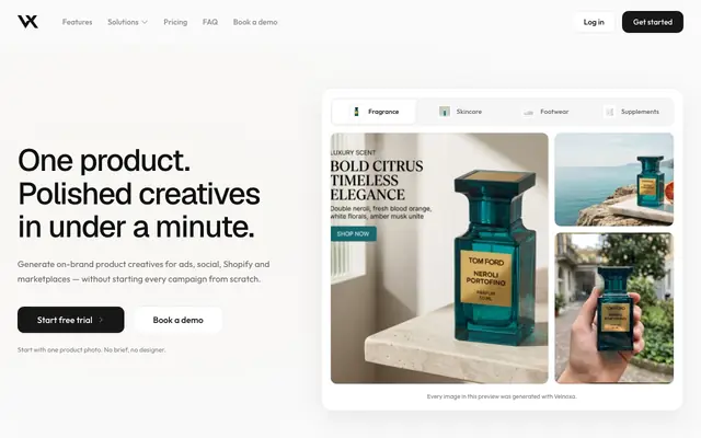 Screenshot of Creative Production for Agencies | Velnoxa