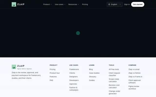 Screenshot of Zlaip: Client Approval & Milestone Payment