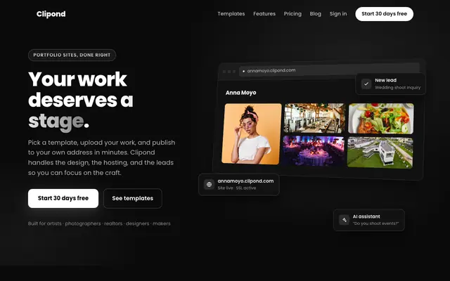 Screenshot of Clipond