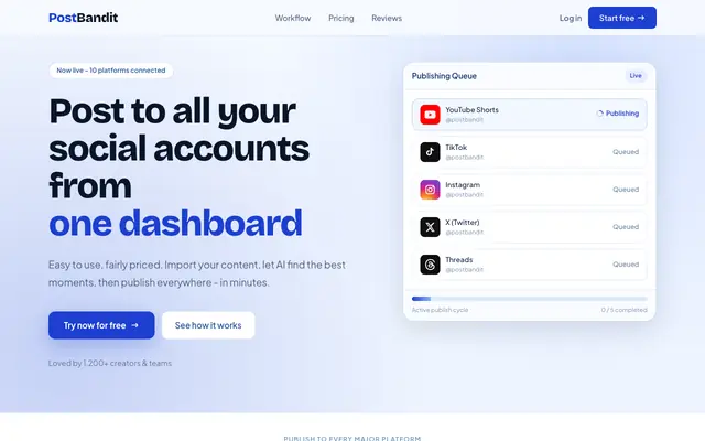 Screenshot of PostBandit
