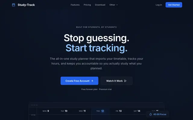 Screenshot of Study-Track | Free Study Planner, Study Tracker