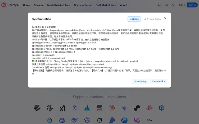 Screenshot of New API