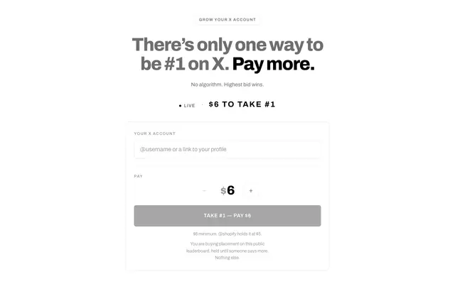Screenshot of Pay to Be #1