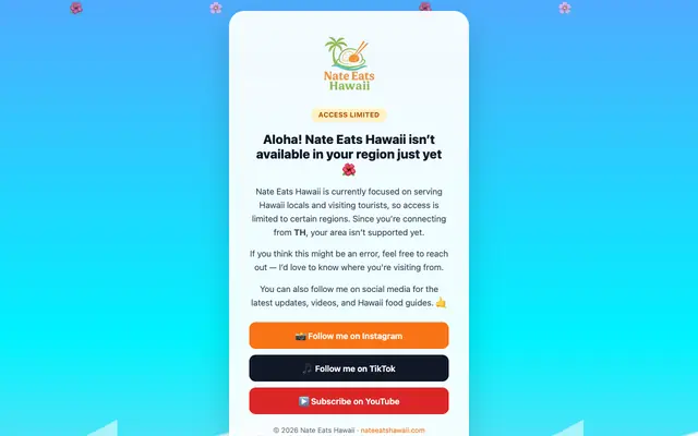 Screenshot of NateEatsHawaii: Oahu Food Guide by a Local (2026)