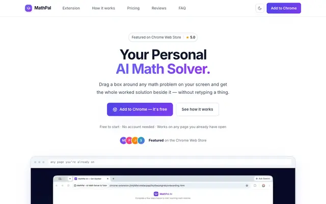 Screenshot of MathPal – AI Math Tutor | Step-by-Step Math Help