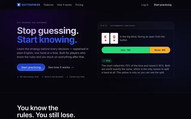 Screenshot of Suited Poker