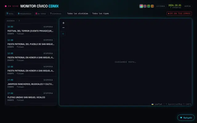 Screenshot of Monitor Cívico CDMX · Monitor Cívico CDMX