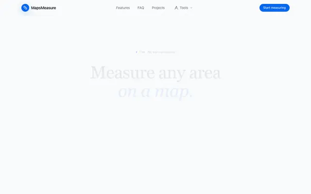 Screenshot of MapsMeasure — Measure Any Area on a Map for Free