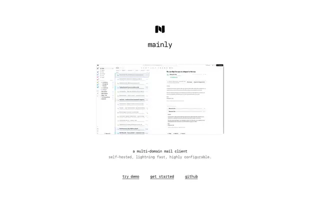 Screenshot of mainly — a multi-domain mail client