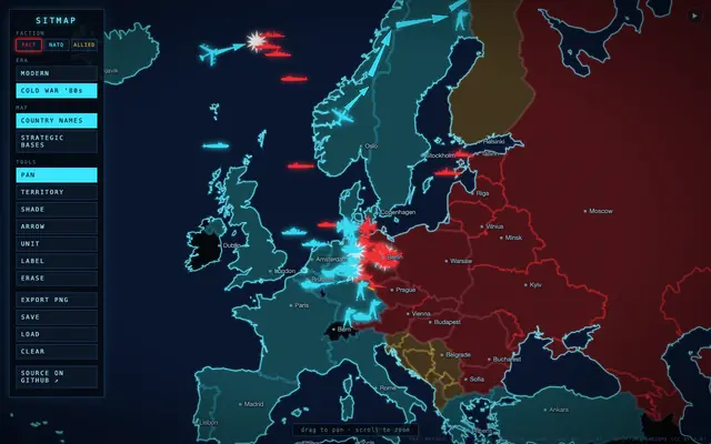 Screenshot of SITMAP — a World in Conflict inspired map editor