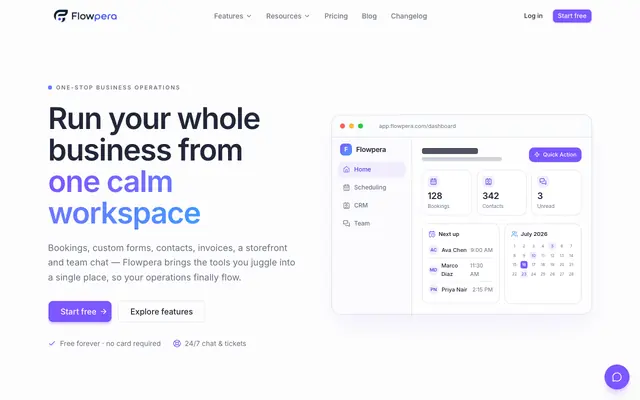 Screenshot of Flowpera — One-Stop Solution for Business Operations