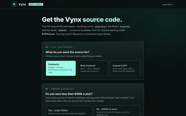 Screenshot of Vynx
