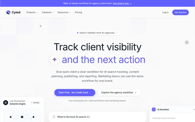 Screenshot of Cyted — Rank Higher on Google & LLM Chats with Generative Engine Optimization