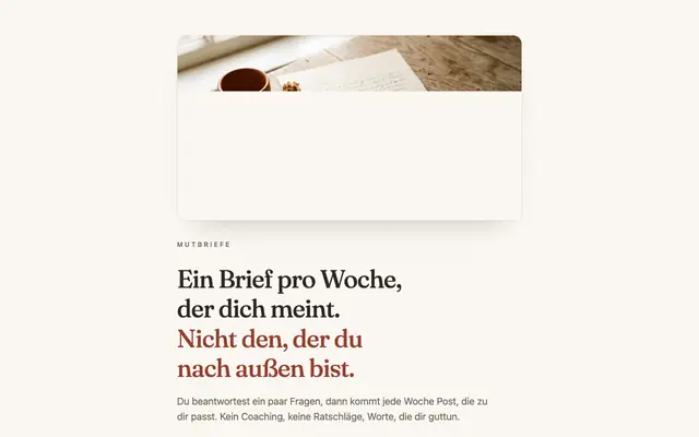 Screenshot of Mutbriefe