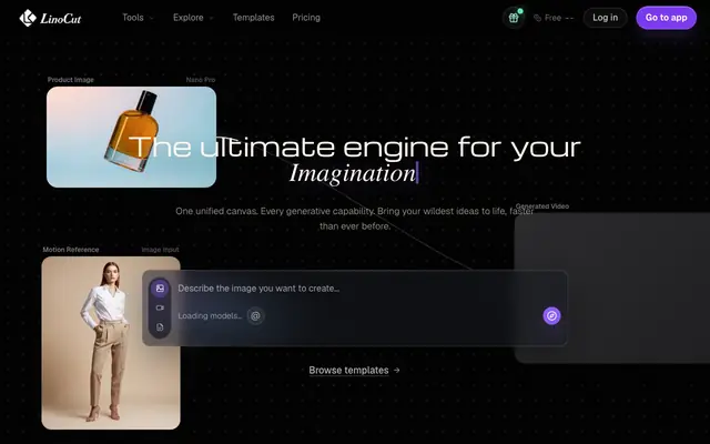 Screenshot of LinoCut - AI Creative Workspace