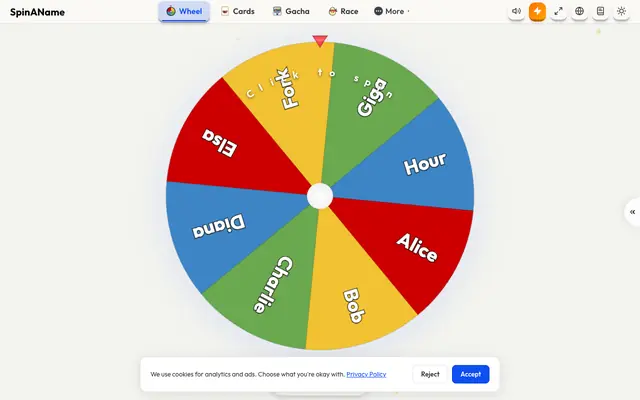 Screenshot of Spin A Name