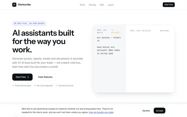 Screenshot of AI assistants built for the way you work