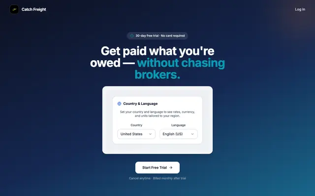 Screenshot of Catch Freight