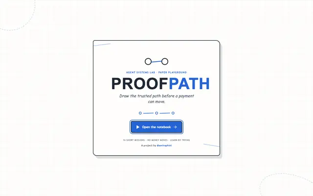 Screenshot of ProofPath — Safe Payment Routes