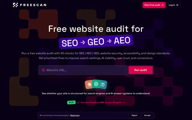 Screenshot of Free Website Audit: SEO, Security, Accessibility & Design