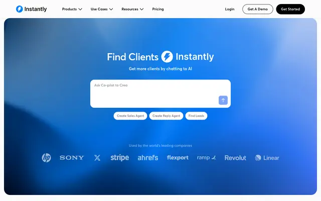 Screenshot of Sales Engagement and Lead Intelligence | Instantly